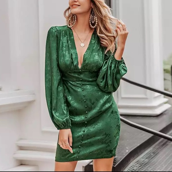 Emerald Mini Dress - Picture 2 of 10